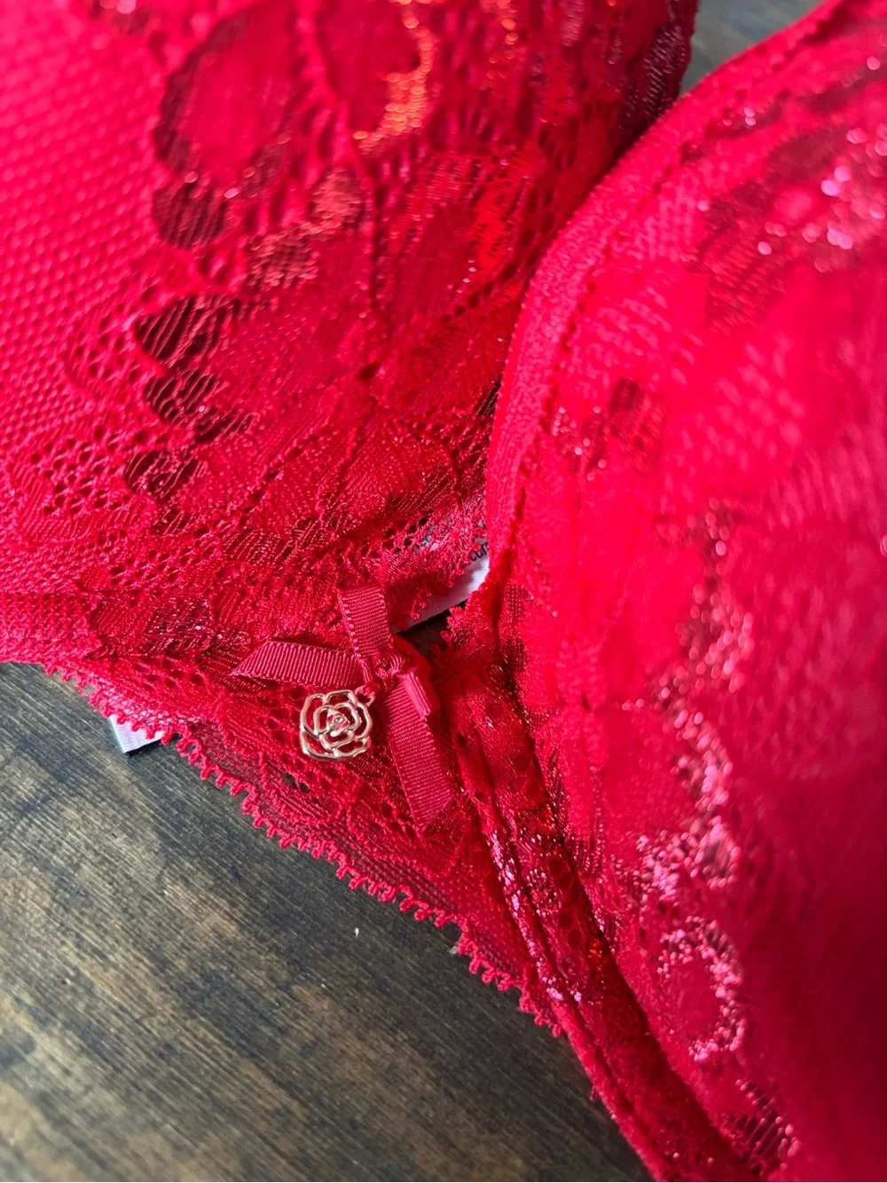 Victoria's Secret Red Lace Underwire Bra